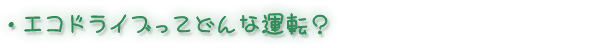 �G�R�h���C�u���Ăǂ�ȉ^�]�H